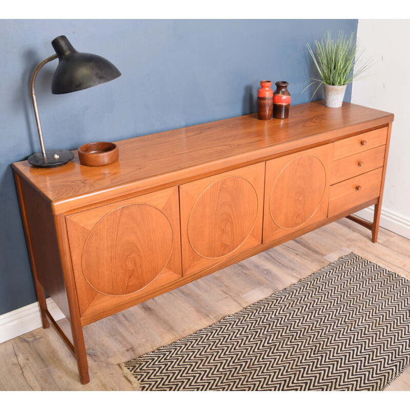 Vintage Sideboard Teak Nathan Circles 1960s