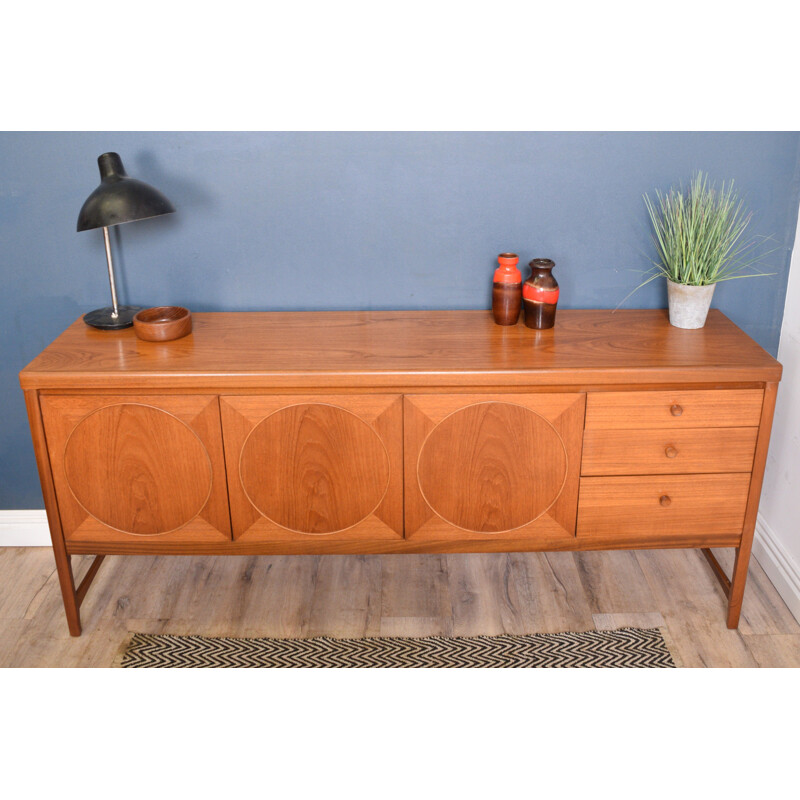 Vintage Sideboard Teak Nathan Circles 1960s