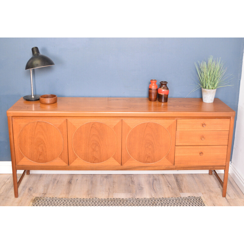 Vintage Sideboard Teak Nathan Circles 1960s