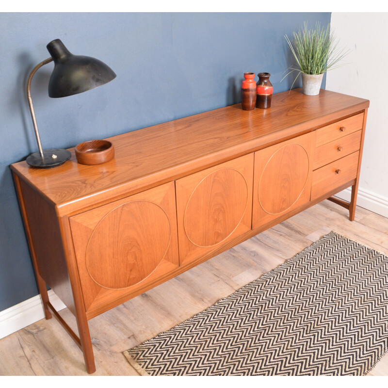 Vintage Sideboard Teak Nathan Circles 1960s