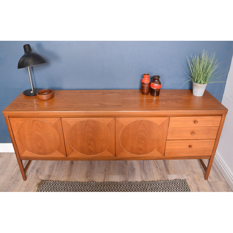 Vintage Sideboard Teak Nathan Circles 1960s