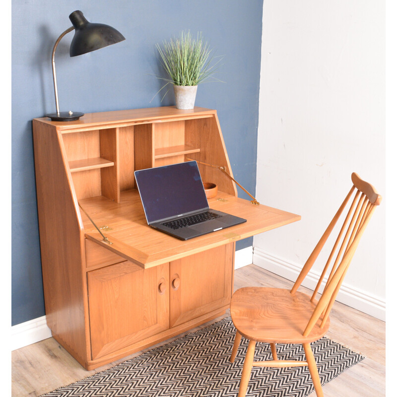 Vintage Ercol Blonde Elm Windsor 3860 Desk