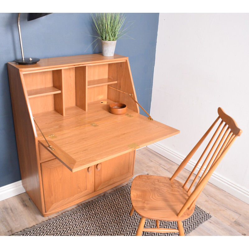 Vintage Ercol Blonde Elm Windsor 3860 Desk