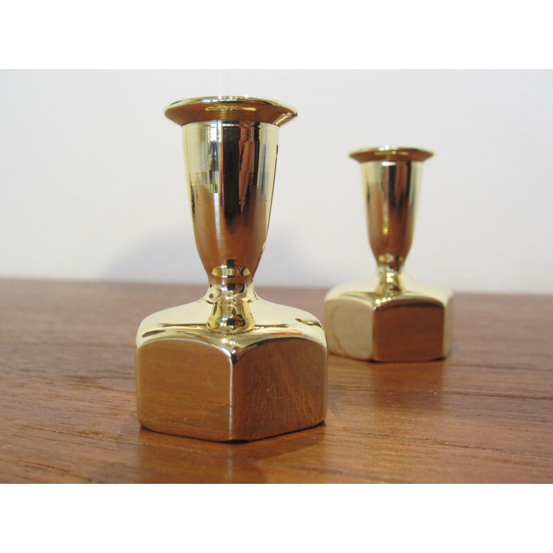 Pair of vintage L125 candleholders by Hans-Agne Jakobsson from Scandinavia
