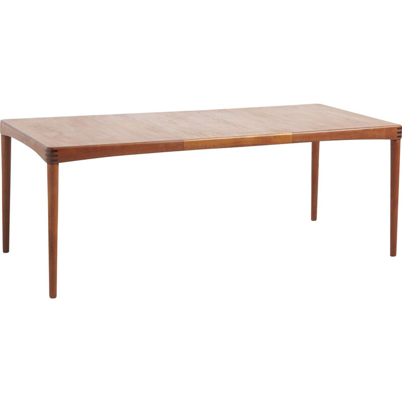 Table à manger vintage en teck par H.W. Klein pour Bramin, Danemark 1950