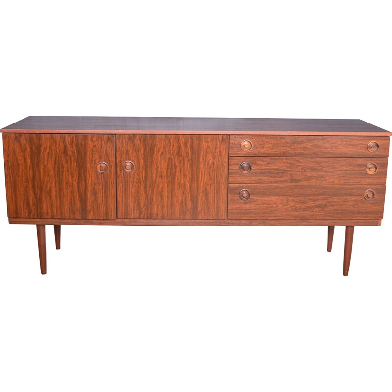 Long vintage Greaves & Thomas Sideboard Cabinet Rosewood 1970s