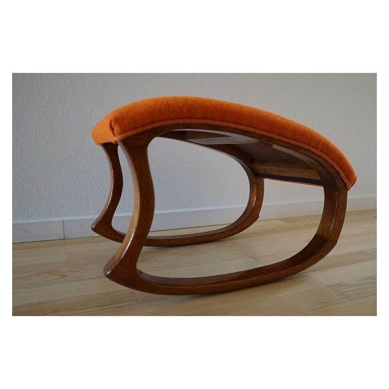 Vintage Model 16 rocking stool for Slagelse Møbelværk Alfred Christensen 1944