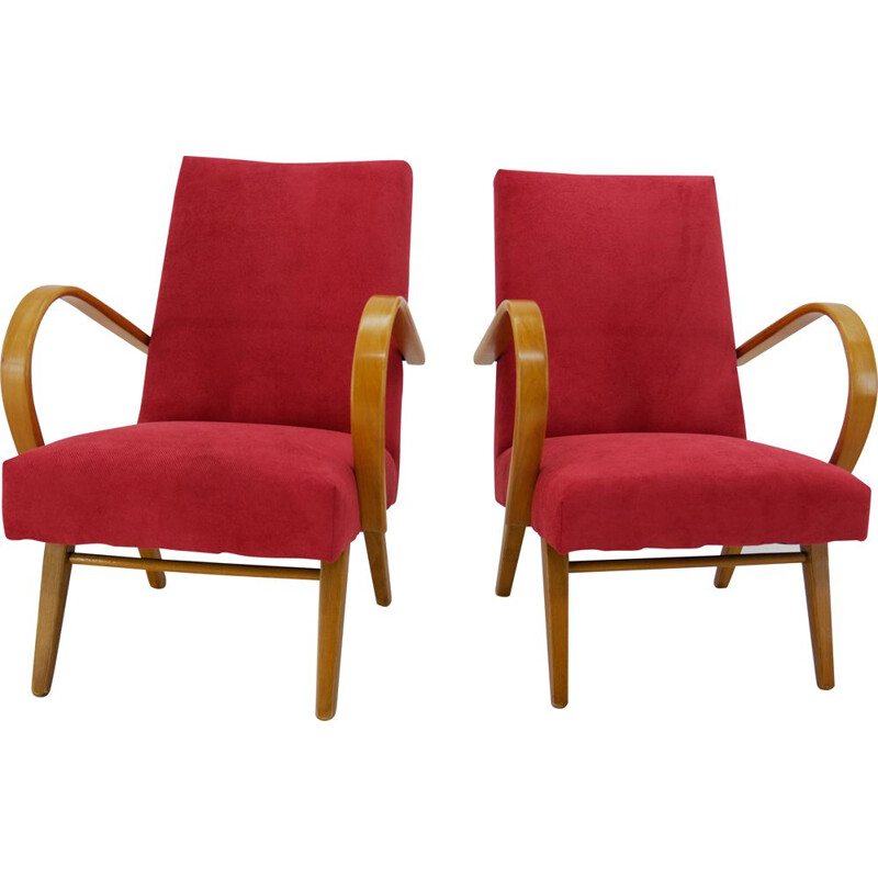 Paire de fauteuils vintage de Jaroslav Smidek 1960