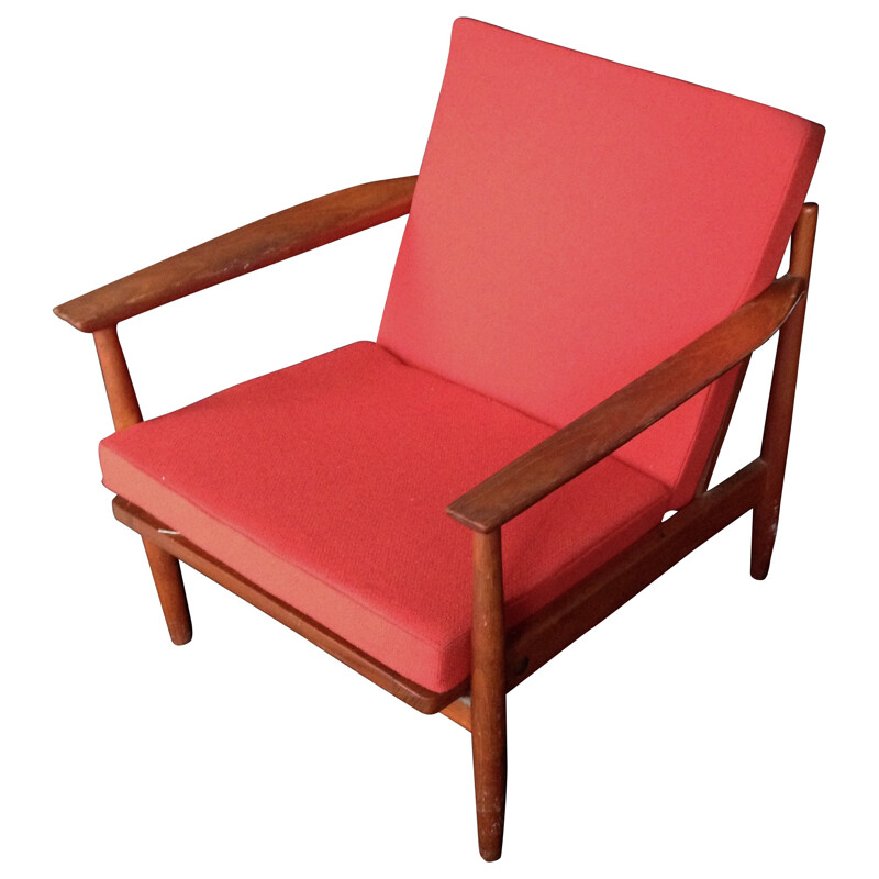 Scandinavian teak armchair - 1960s