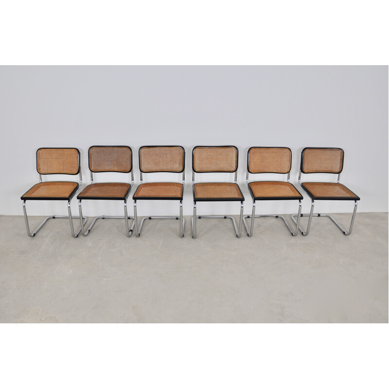 Set 6 vintage Dinning Style Chairs B32 By Marcel Breuer 1980s