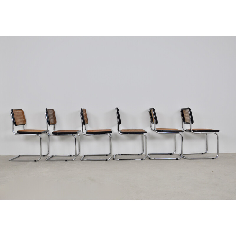 Set 6 vintage Dinning Style Chairs B32 By Marcel Breuer 1980s