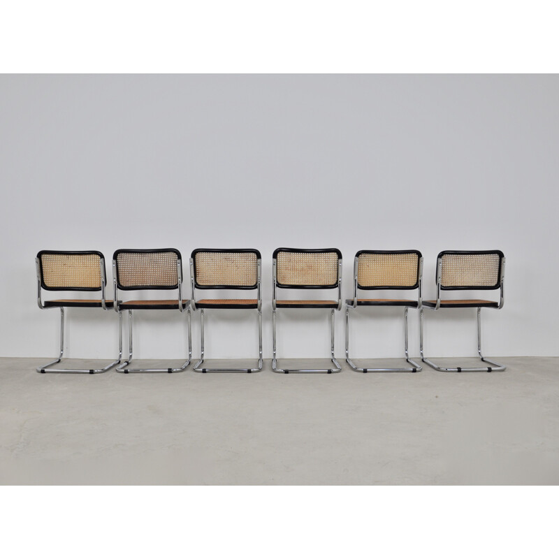 Set 6 vintage Dinning Style Chairs B32 By Marcel Breuer 1980s