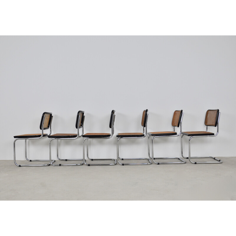 Lot de 6 chaises vintage B32 par Marcel Breuer 1980