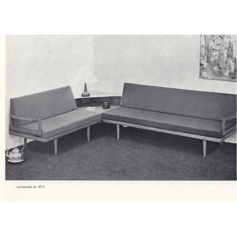 Canapé 2 places vintage par Tove & Edvard Kindt-Larsen pour Gustav Bahus