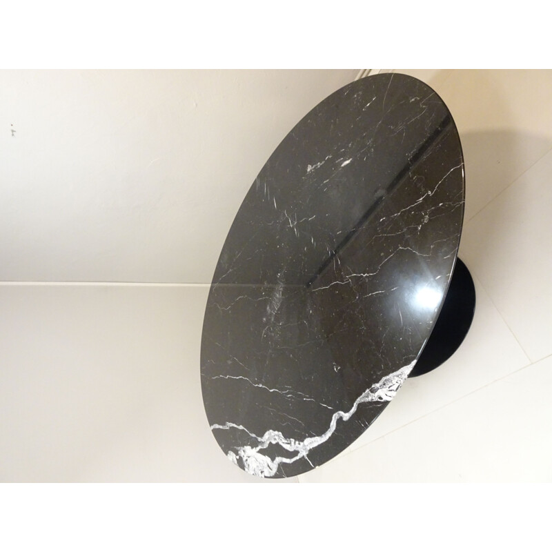 Vintage black marble table marquina by Eero Saarinen for Knoll 1990