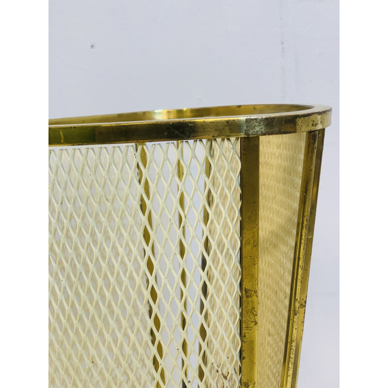 Vintage brass wastebasket, 1960