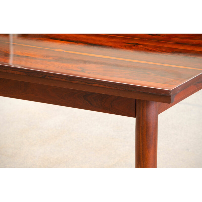 Vintage Scandinavian rosewood table with extensions