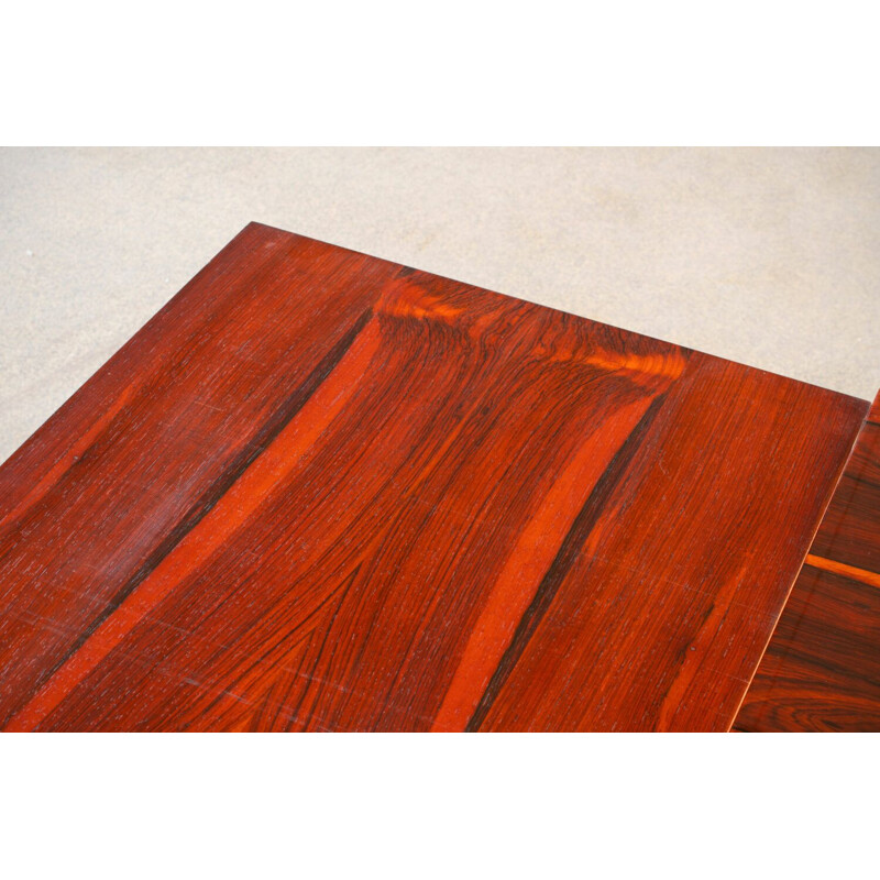 Vintage Scandinavian rosewood table with extensions