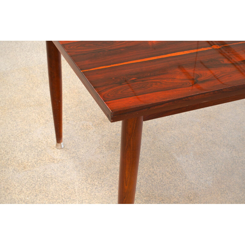 Vintage Scandinavian rosewood table with extensions