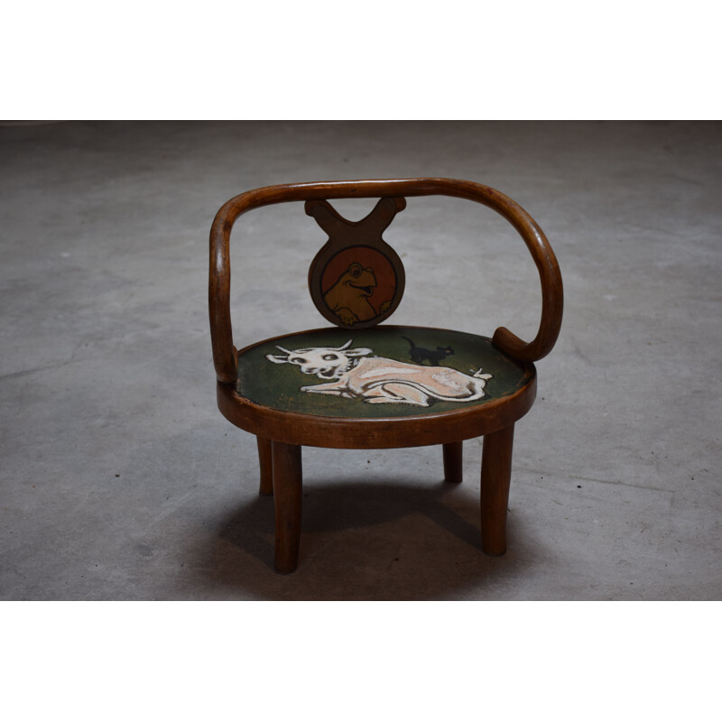 Vintage children's armchair by Benjamin Rabier