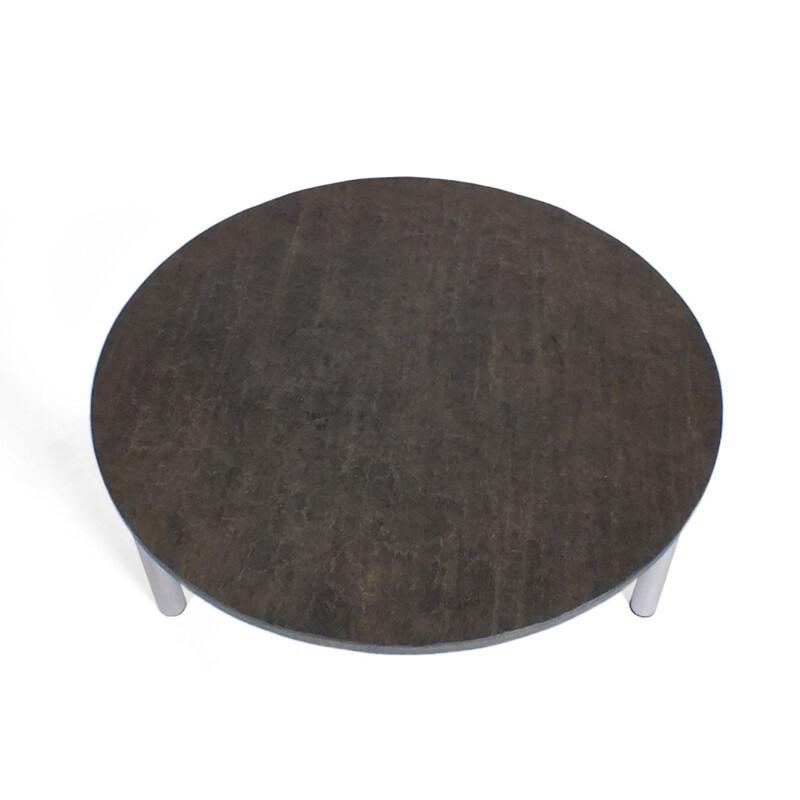 Vintage Coffee table with floating slate table top