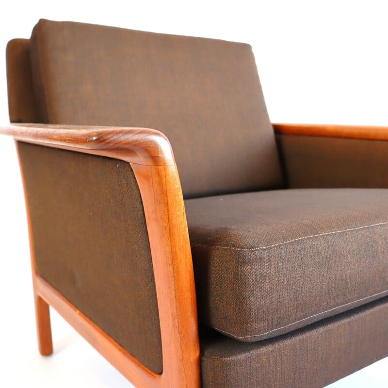 Vintage scandinavian teak armchair 1960