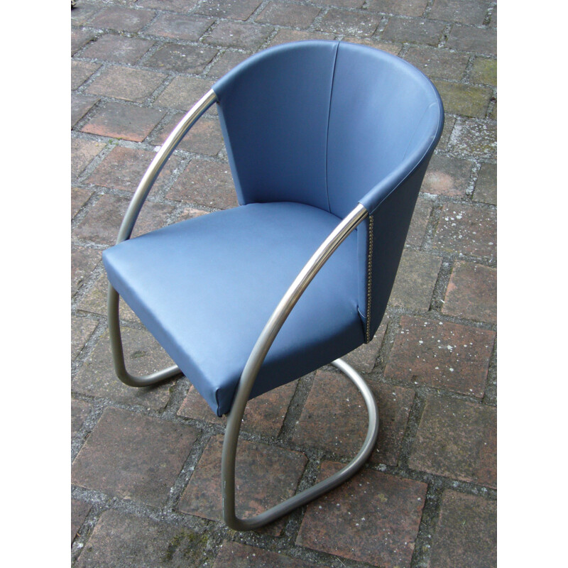 Vintage modernist armchair by Jacques Adnet 1930