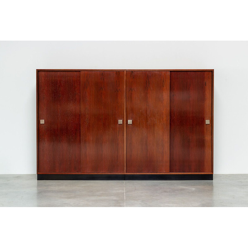 Vintage modernist rosewood wardrobe Belform, Alfred Hendrickx 1970s