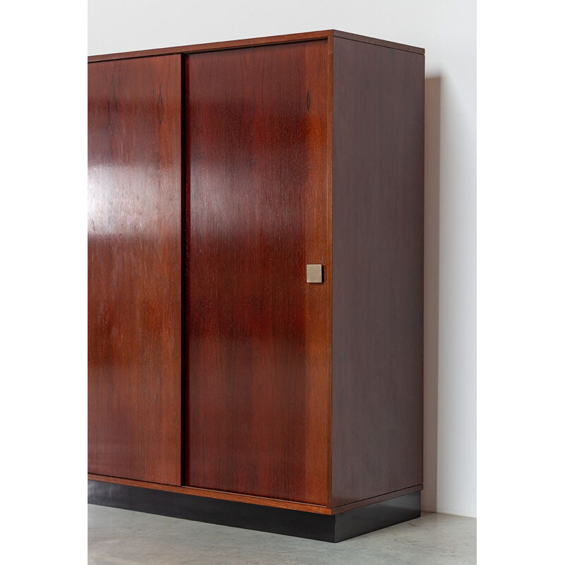 Vintage modernist rosewood wardrobe Belform, Alfred Hendrickx 1970s