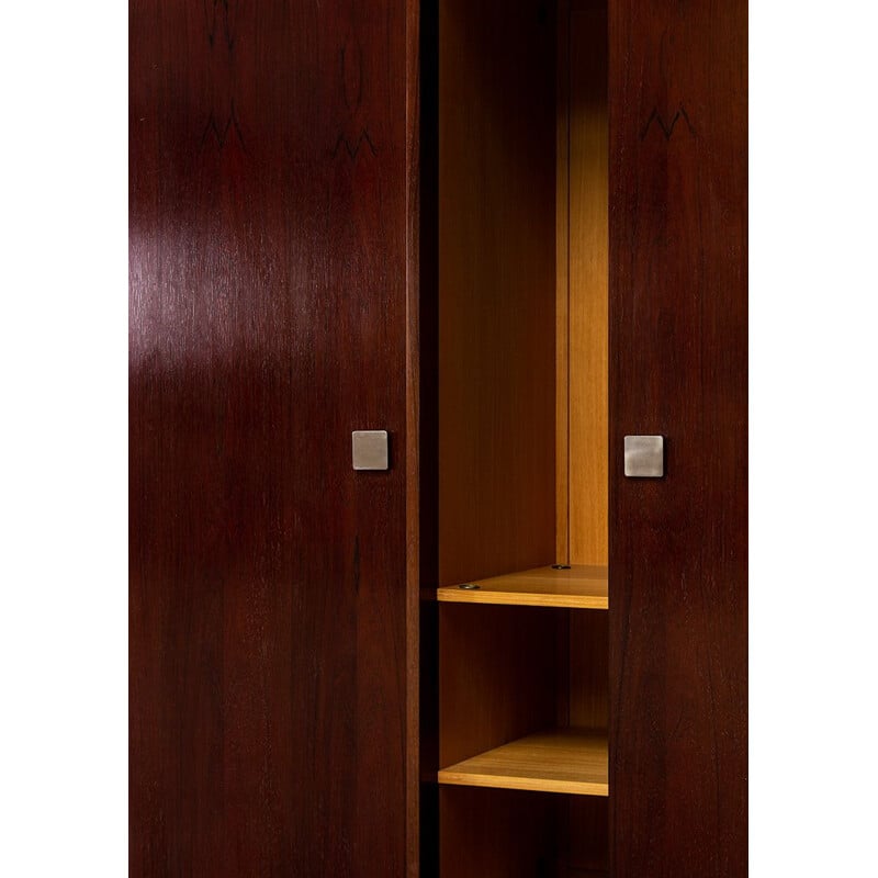 Vintage modernist rosewood wardrobe Belform, Alfred Hendrickx 1970s