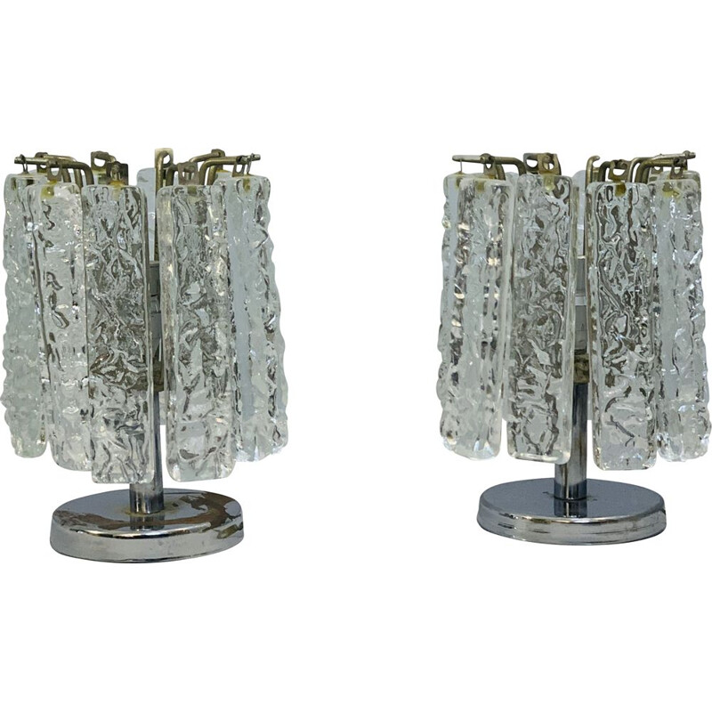 Paar Vintage-Venini-Tischlampen, 1960