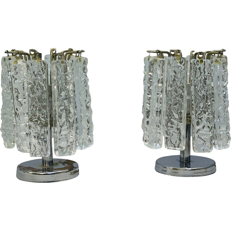 Pair of vintage venini table lamps, 1960