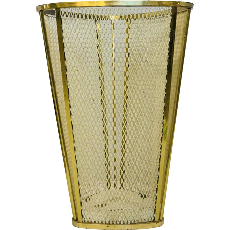 Vintage brass wastebasket, 1960