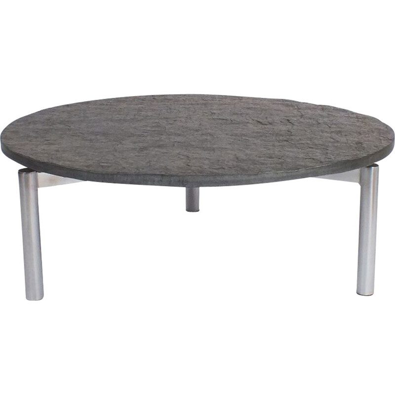 Vintage Coffee table with floating slate table top