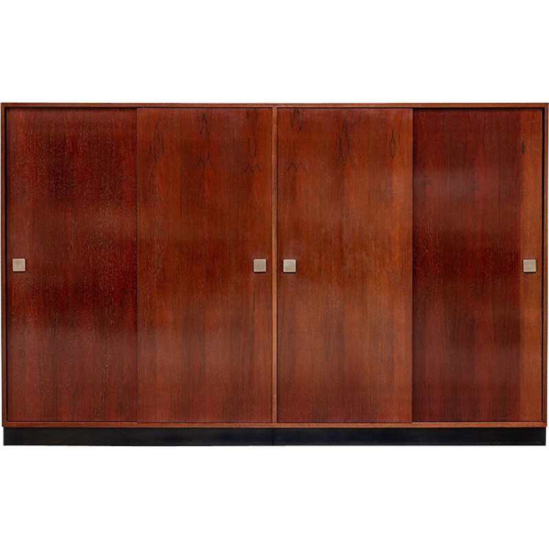 Vintage modernist rosewood wardrobe Belform, Alfred Hendrickx 1970s