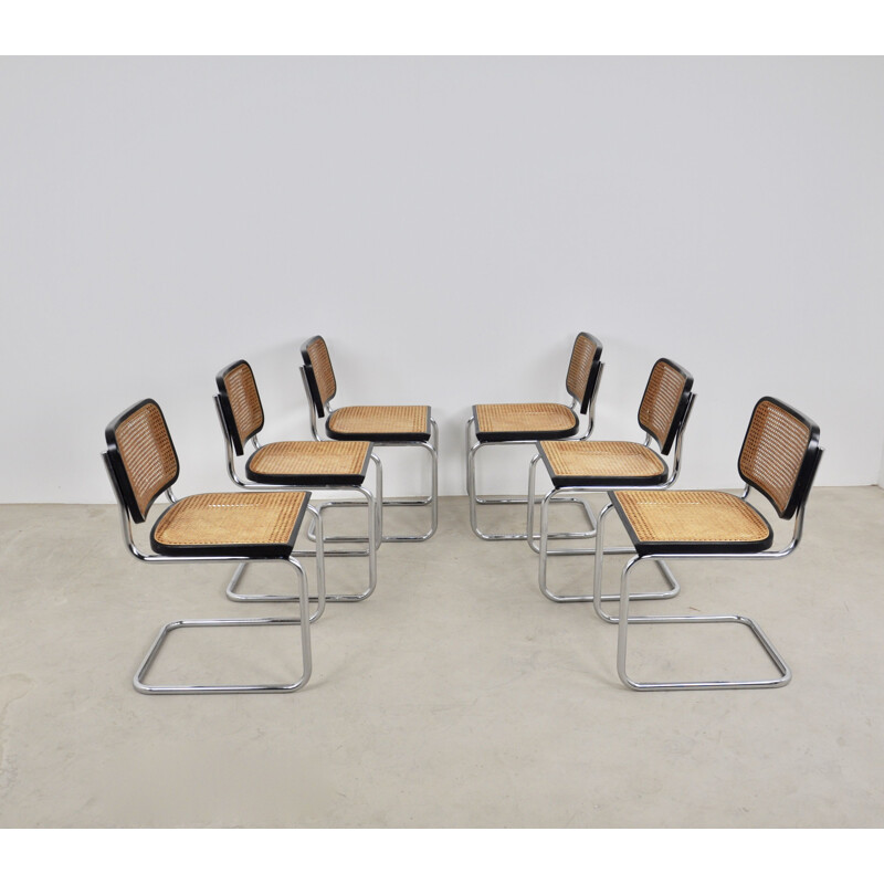 Set 6 vintage Dinning Style Chairs B32 By Marcel Breuer