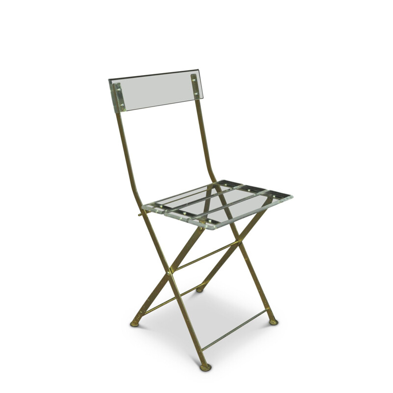 Silla vintage Galerie Maison et Jardin Lucite