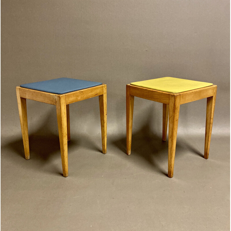 Duo of vintage stools 1960