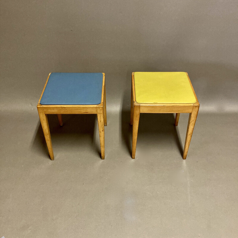 Duo of vintage stools 1960