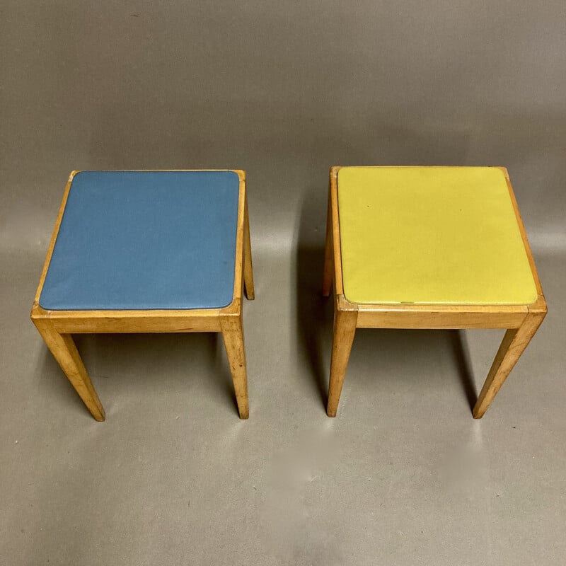 Duo of vintage stools 1960