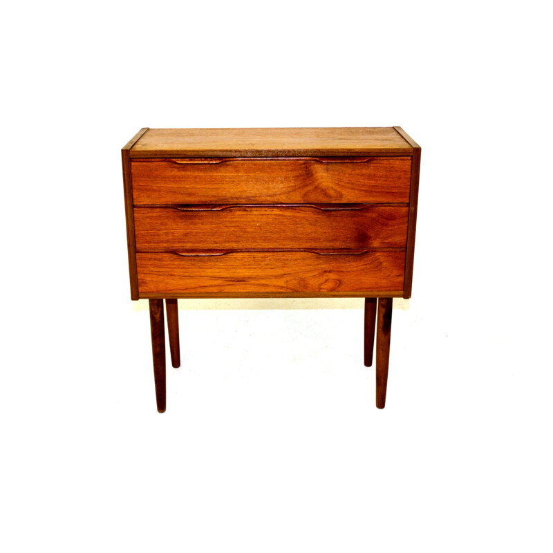 Vintage teak and beech chest of drawers Denmark, 1960