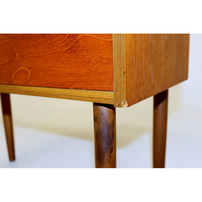 Vintage teak and beech chest of drawers Denmark, 1960