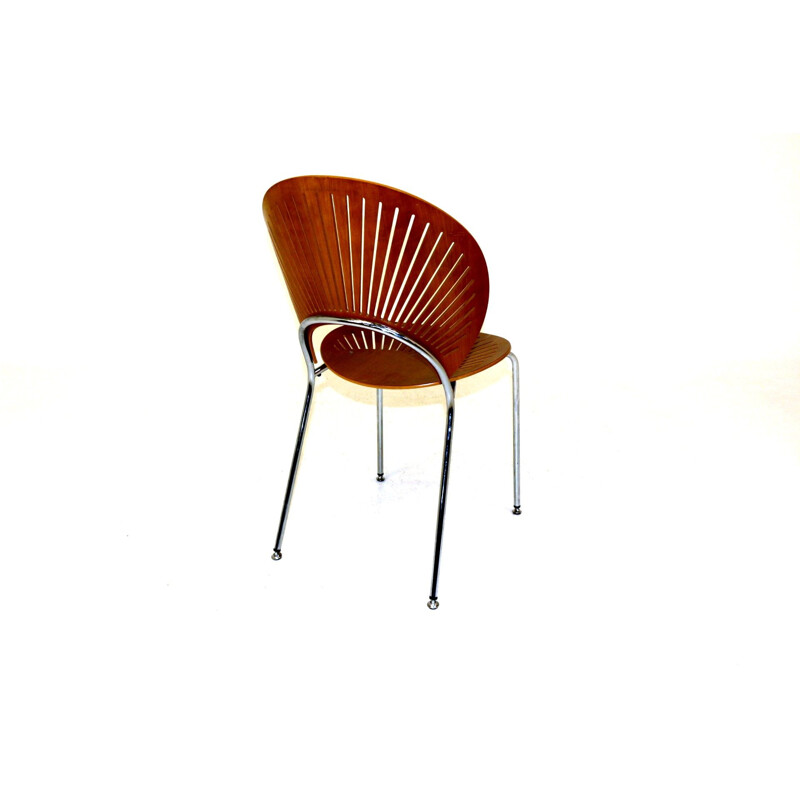 Conjunto de 4 cadeiras de mesa vintage modelo. 3298 Trinidad Nanna Ditzel Dinamarca 1960