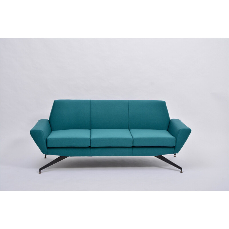 Vintage  Modern sofa with Metal base by Lenz italian