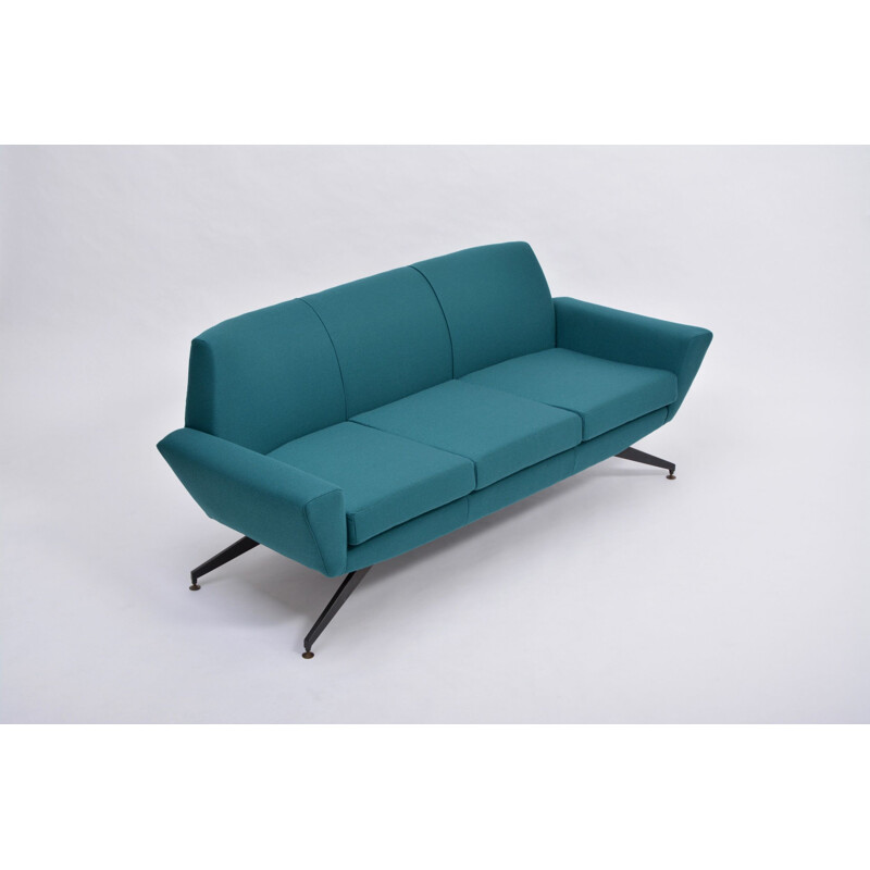 Vintage  Modern sofa with Metal base by Lenz italian