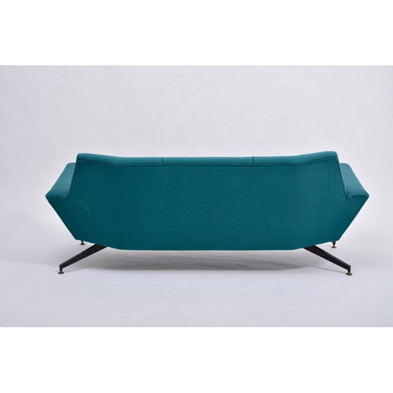 Vintage  Modern sofa with Metal base by Lenz italian