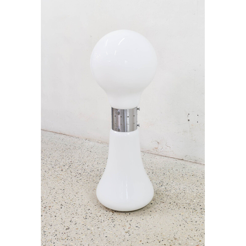 Vintage White Birillo Floor Lamp by Carlo Nason for Mazzega