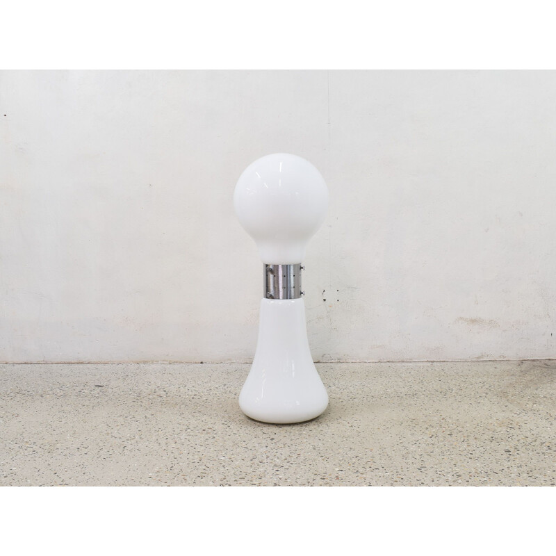 Vintage White Birillo Floor Lamp by Carlo Nason for Mazzega