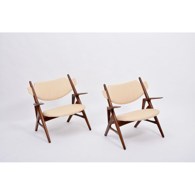 Coppia di sedie moderne vintage di Hans Wegner 1950