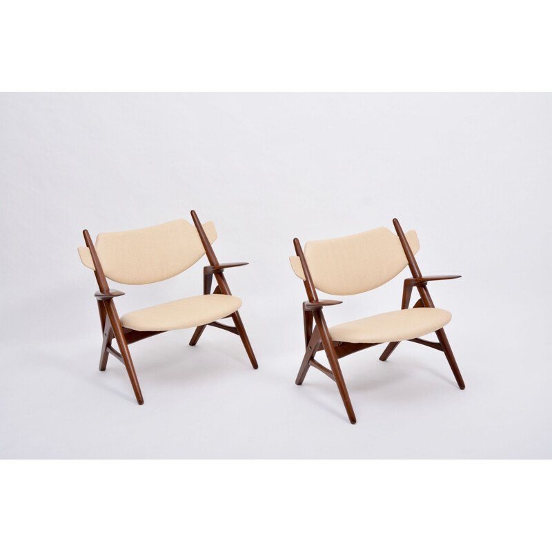 Paire de chaises modernes vintage de Hans Wegner 1950